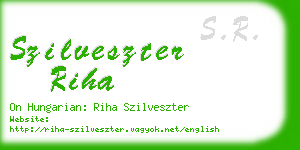 szilveszter riha business card